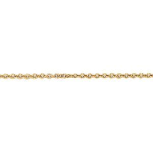 1mm 14K Yellow Gold Cable Chain Necklace, 24 Inch